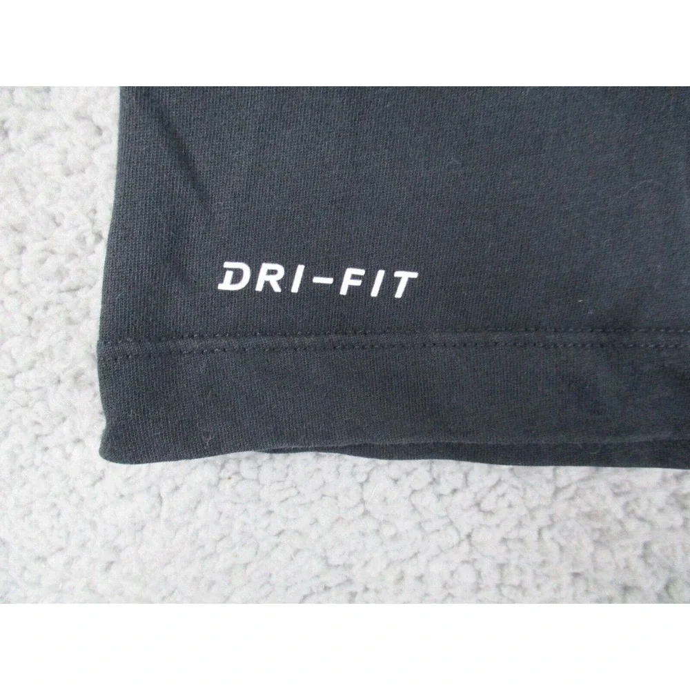 Nike T-Shirt Mens Small Black‎ Short Sleeve Tee Just Do It Dri Fit Basketball